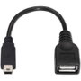 Aisens Cable USB 2.0 OTG Mini USB B Macho a USB A Hembra 15cm Negro